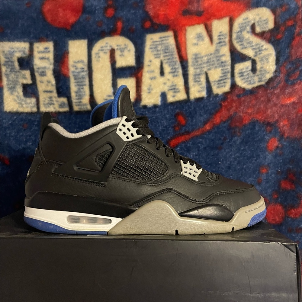 Air Jordan lV blue / matte silver